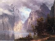 Albert Bierstadt Scene in the Sierra Nevada oil painting